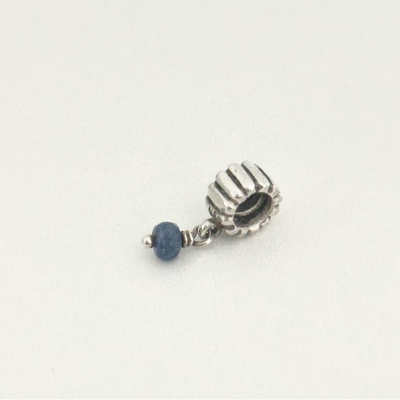 Pandora September Blue Sapphire Birthstone Gemstone Bead Charm - Picture 3 of 5